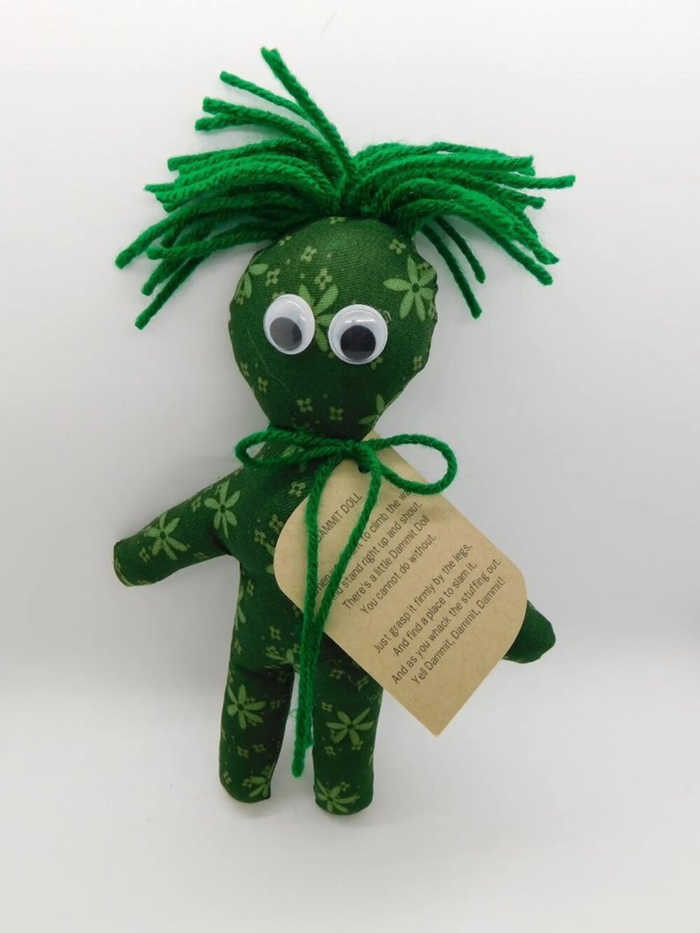 Green Flower Dammit Doll